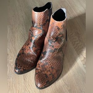Snake Print Booties | Vegan Ankle Boots | Call it Spring Shoes